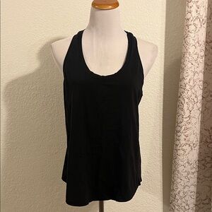 Black racerback love tank